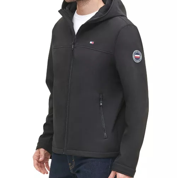 TOMMY HILFIGER MEN'S SOFTSHELL HOODED BOMB… - Picture 4 of 5